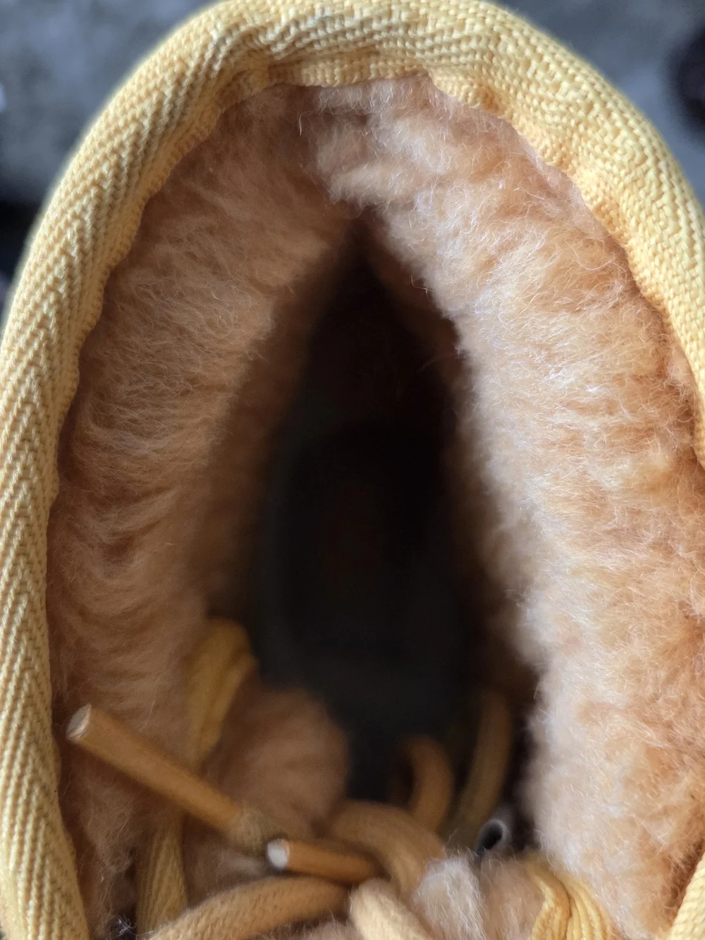 UGG Kids Yellow Suede With Sheepskin Lined  Chukka Boots